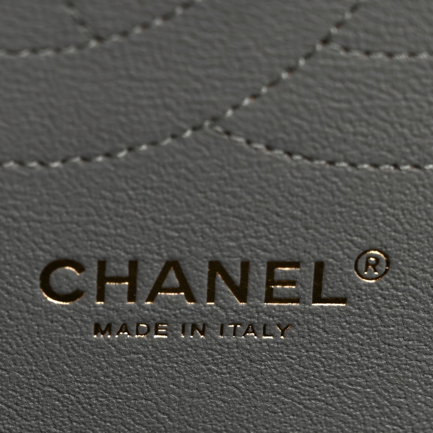 Caviar Quilted Jumbo Double Flap Grey