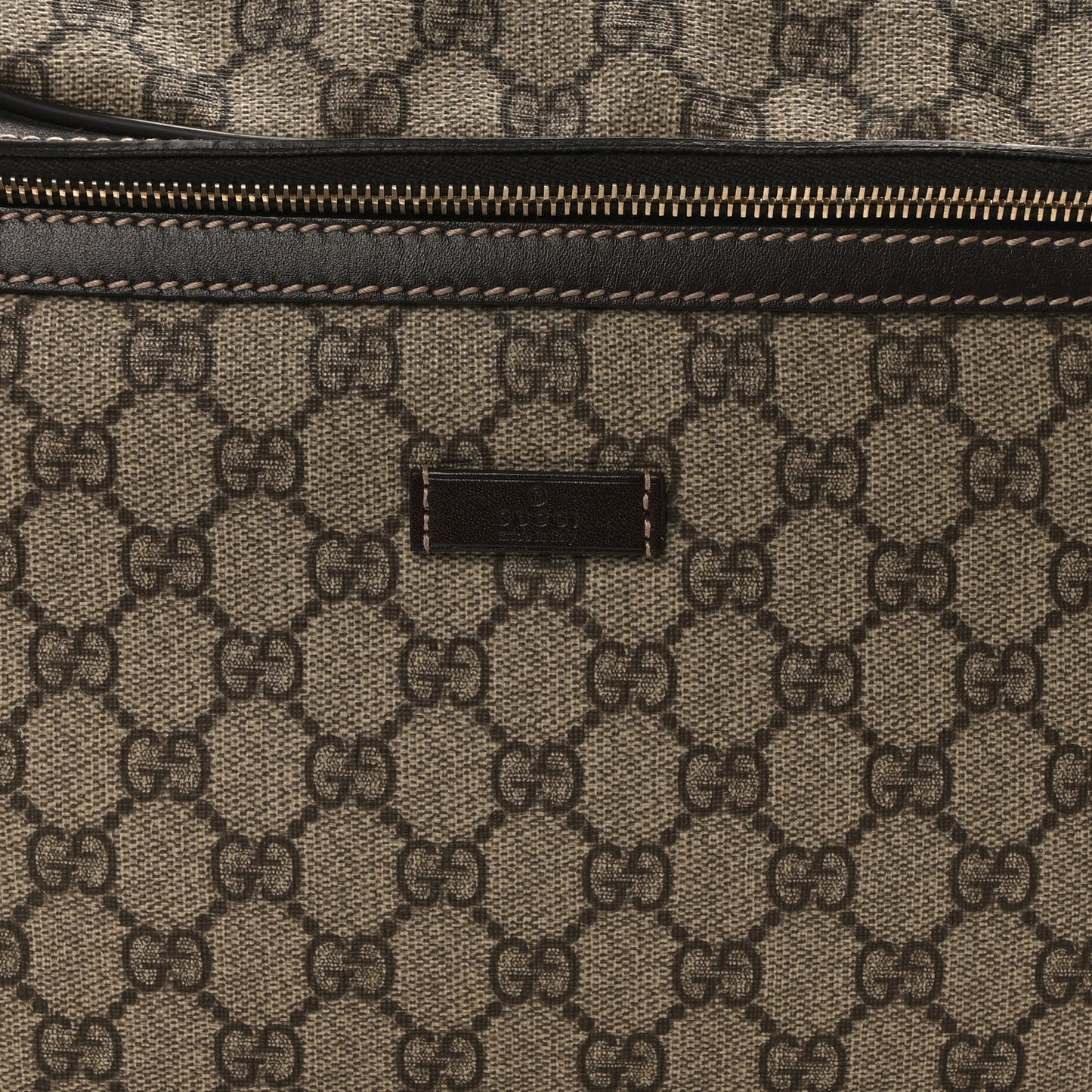 GG Supreme Monogram Belt Bag Dark Brown