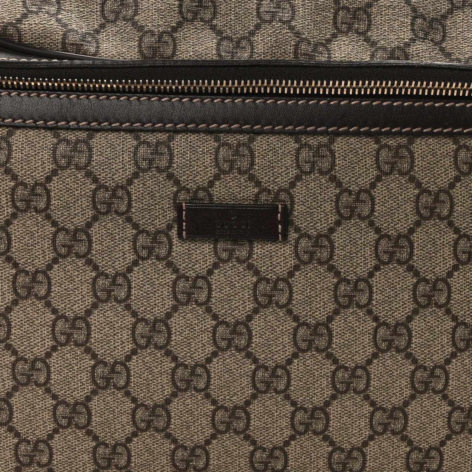 Gucci GG Supreme Monogram Belt Bag Dark Brown 8 of 10