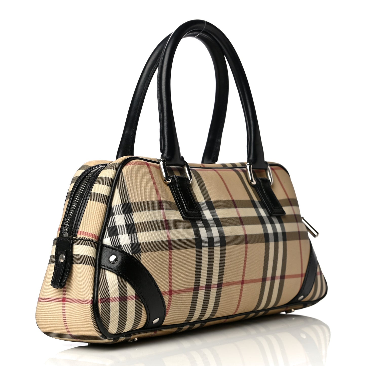 House Check Studded Bowler Black