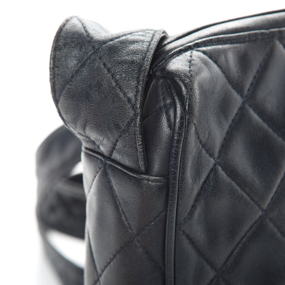 Chanel Lambskin Quilted CC Shoulder Bag Navy 18 of 19