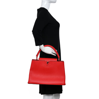 Louis Vuitton Taurillon Capucines MM Coquelicot 2 of 9
