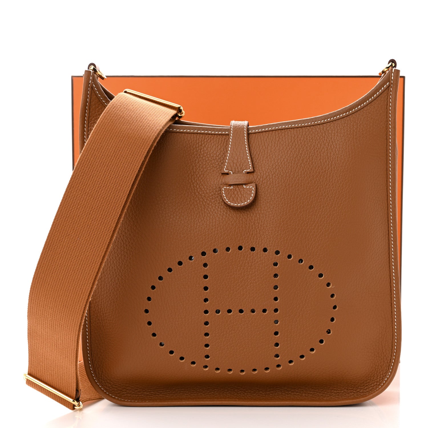 Hermes Taurillon Clemence Evelyne III PM Gold 11 of 11