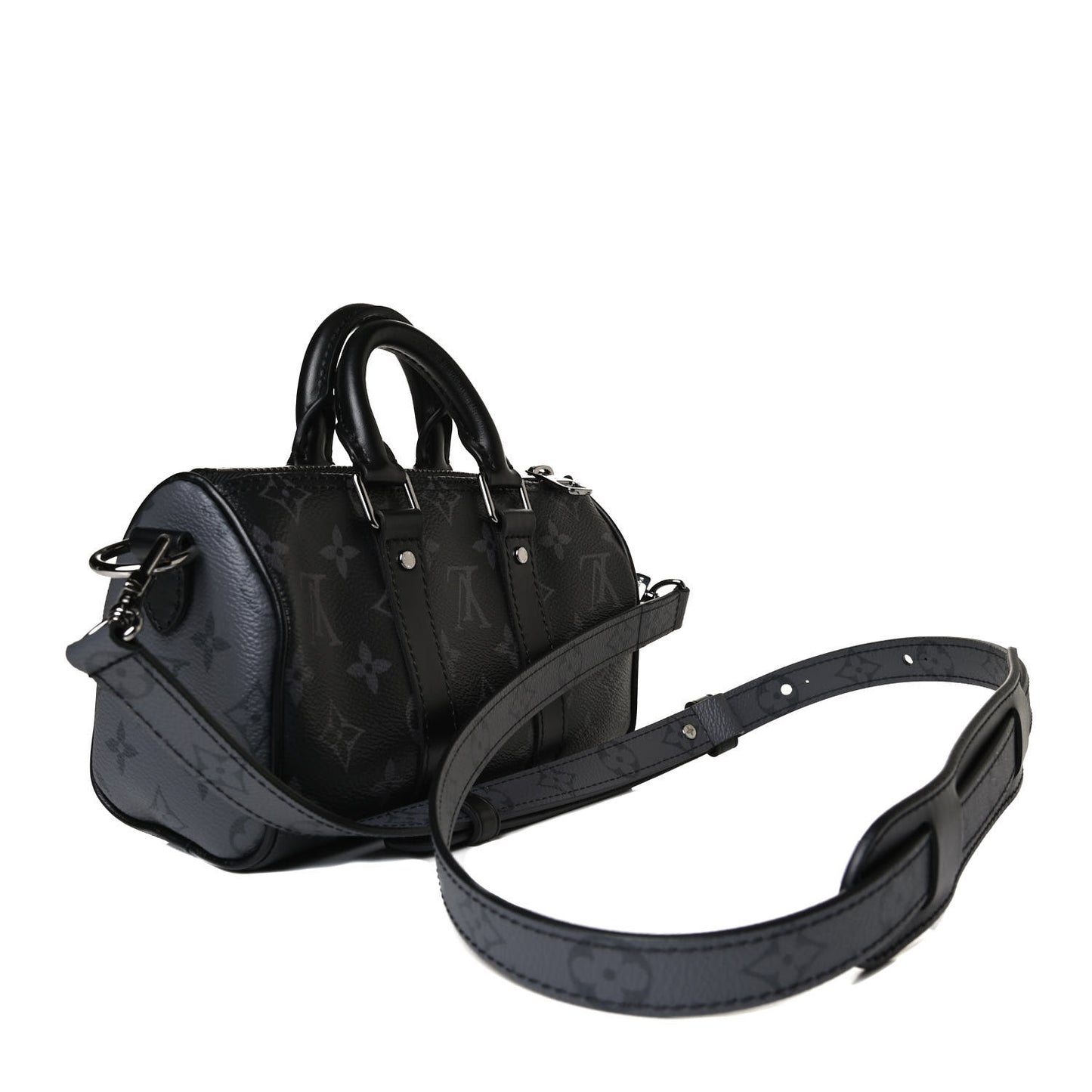 Reverse Monogram Eclipse Keepall XS Black