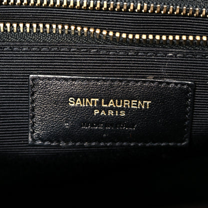 Saint Laurent Grain De Poudre Matelasse Chevron Large Monogram Satchel Amaranto 6 of 11
