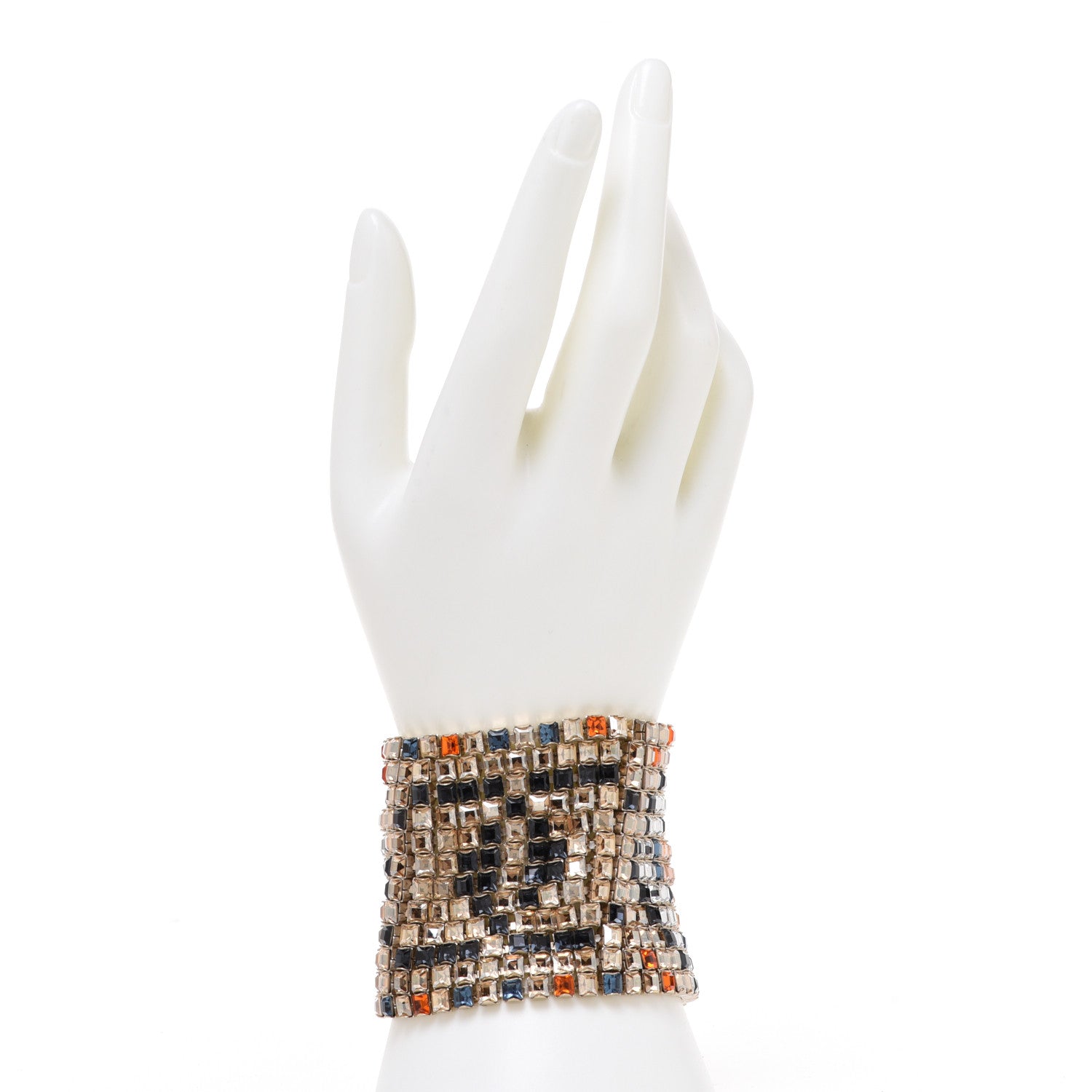 Chanel Crystal CC Multi Strand Chain Bracelet Multicolor 2 of 4