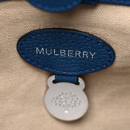 Mulberry Small Classic Grain Calfskin Bayswater Double Zip Tote Blue 6 of 16