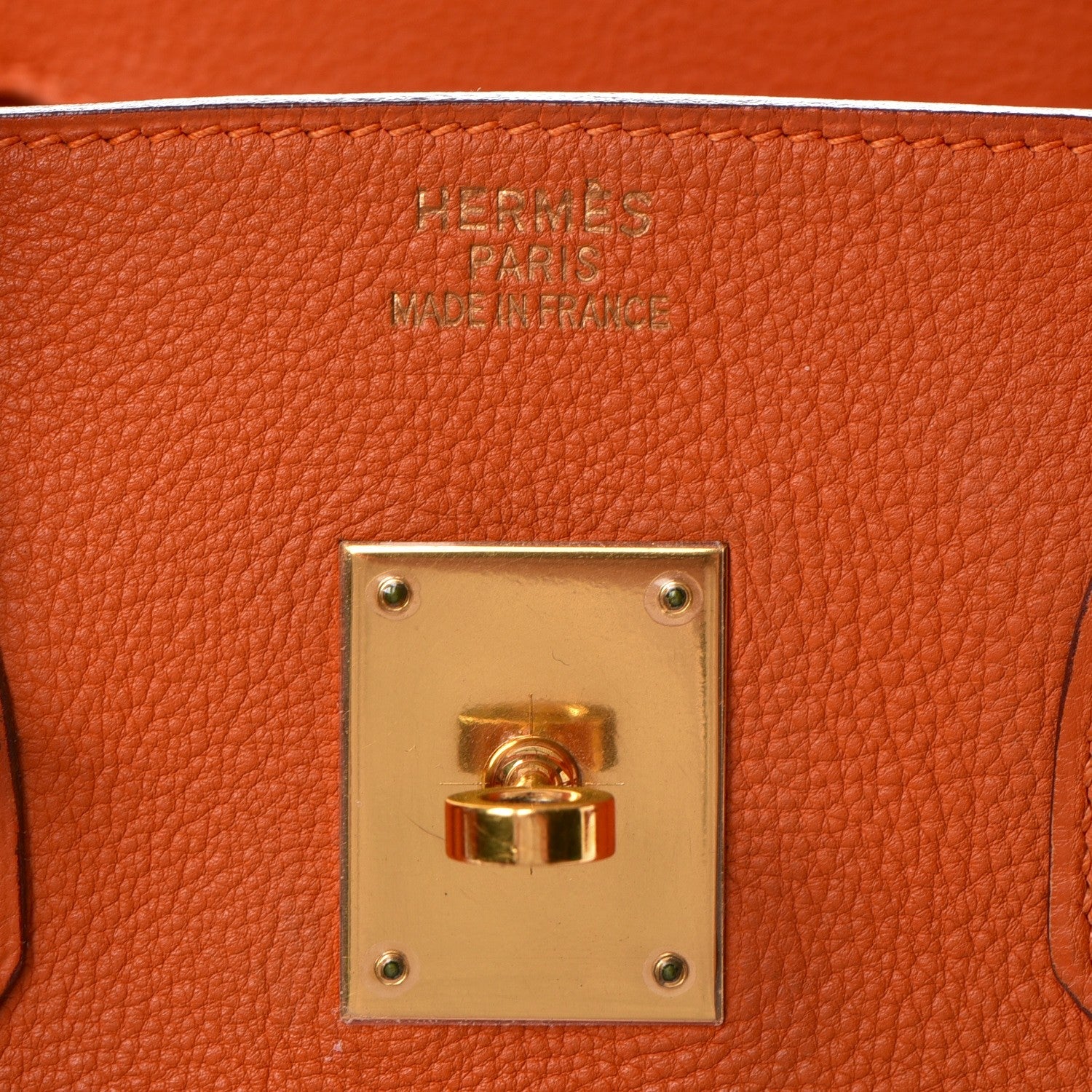 Hermes Togo Vibrato Birkin 35 Orange 23 of 37