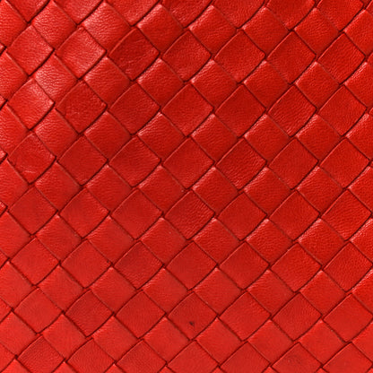 Bottega Veneta Nappa Intrecciato Shoulder Bag Red 9 of 12