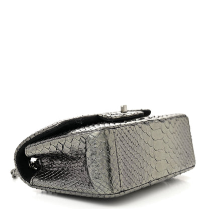 Chanel Snakeskin Mini Rectangular Flap Grey 4 of 12