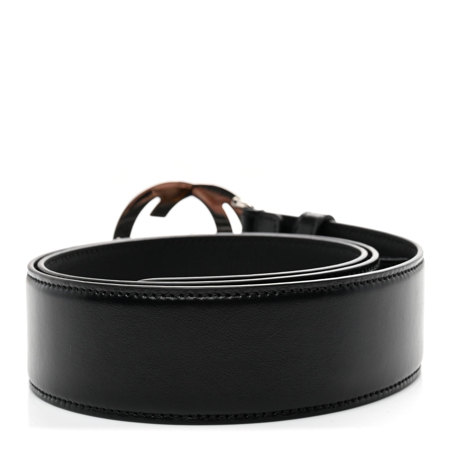 Plutone Calfskin Interlocking G 40mm Belt 85 34 Black