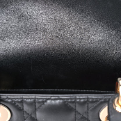 Christian Dior Lambskin Cannage Small Lucky Badges My Lady Dior Black 11 of 13
