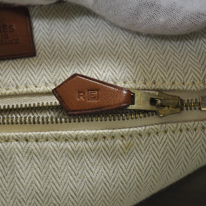 Hermes Toile and Natural Barenia Gao Shoulder Bag 7 of 8