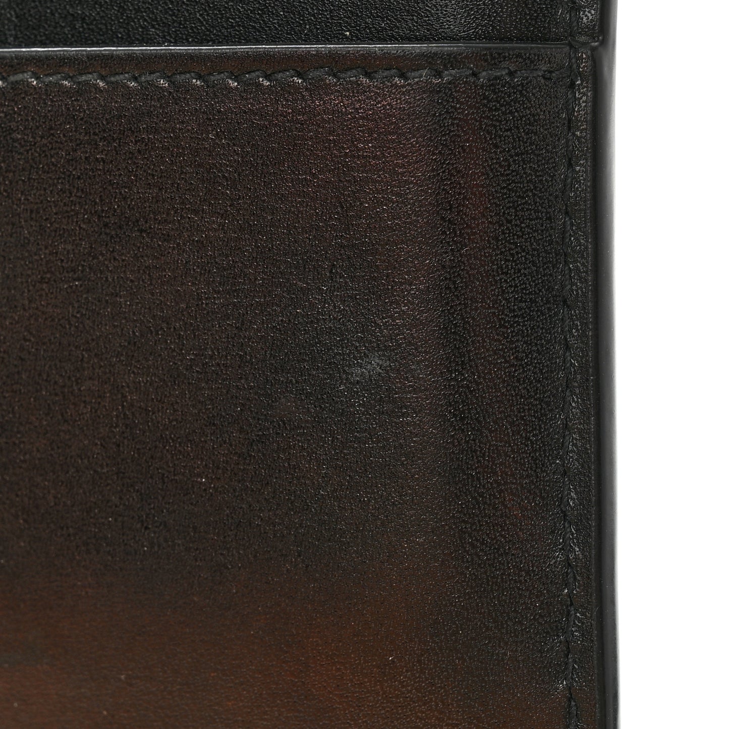 Calfskin Monogram Credit Card Case Black