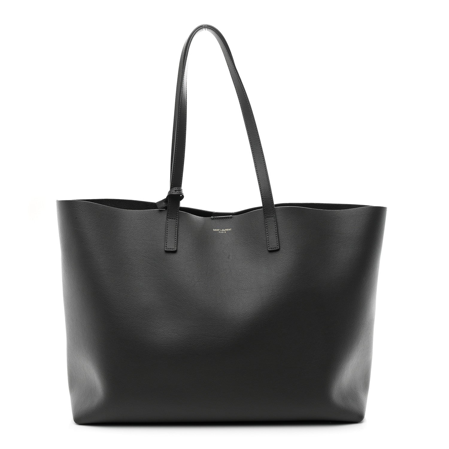 Saint Laurent Calfskin Large Shopping Tote Storm 1 of 11