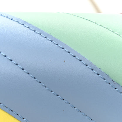 Gucci Calfskin Matelasse Diagonal Super Mini GG Marmont Shoulder Bag Multicolor Pastel 11 of 12