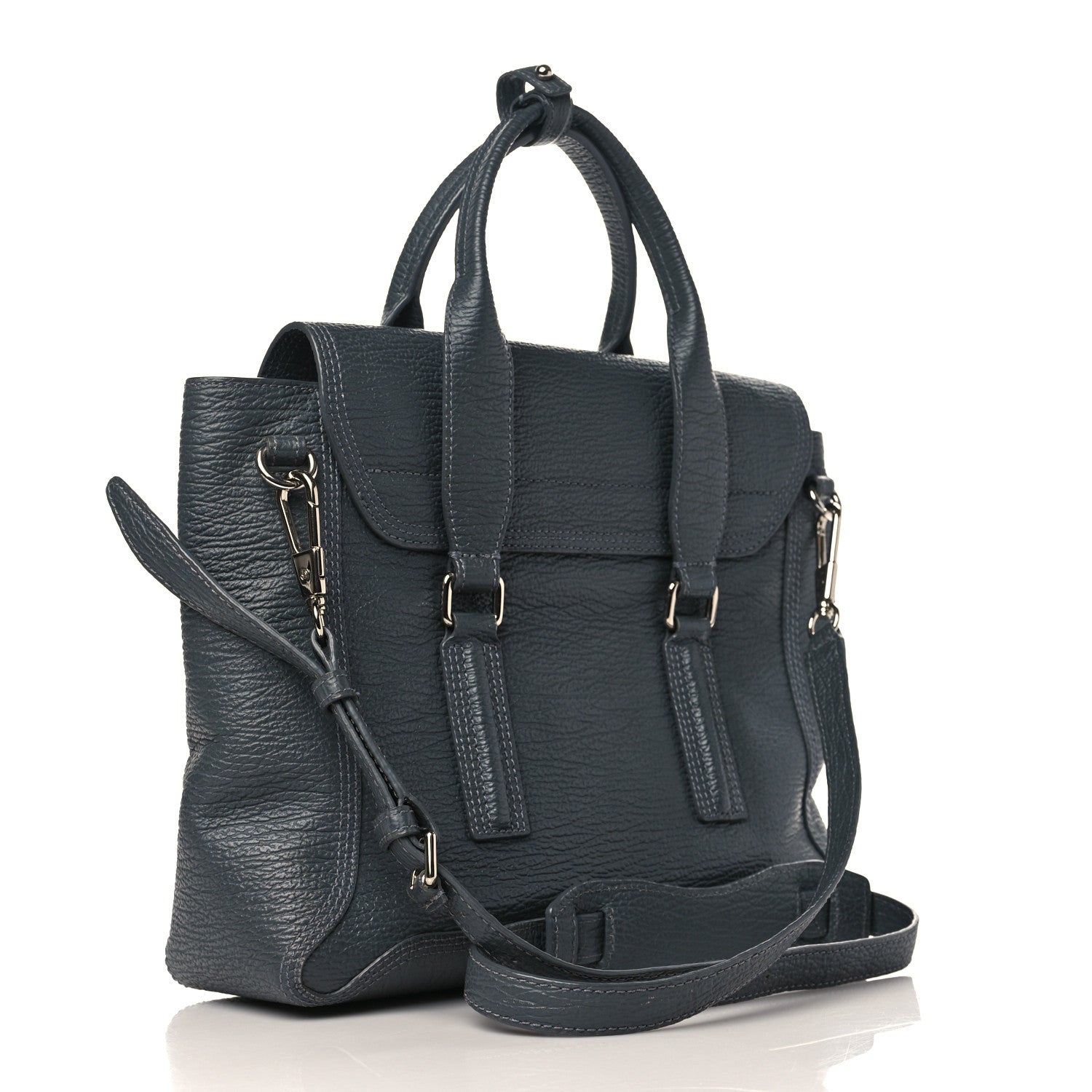 3.1 Phillip Lim Textured Calfskin Medium Pashli Satchel Grey 2 of 7