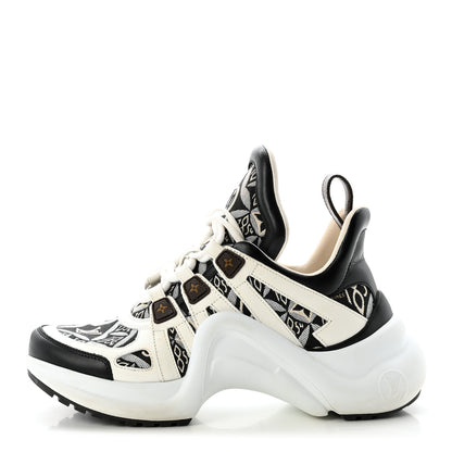 Louis Vuitton Jacquard Since 1854 Monogram LV Archlight Sneakers 37 White Grey 1 of 9