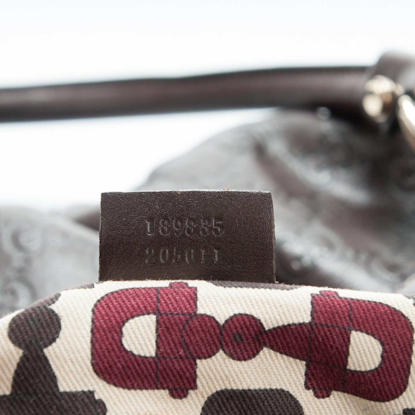 Guccissima Large D Gold Shoulder Bag Chocolate