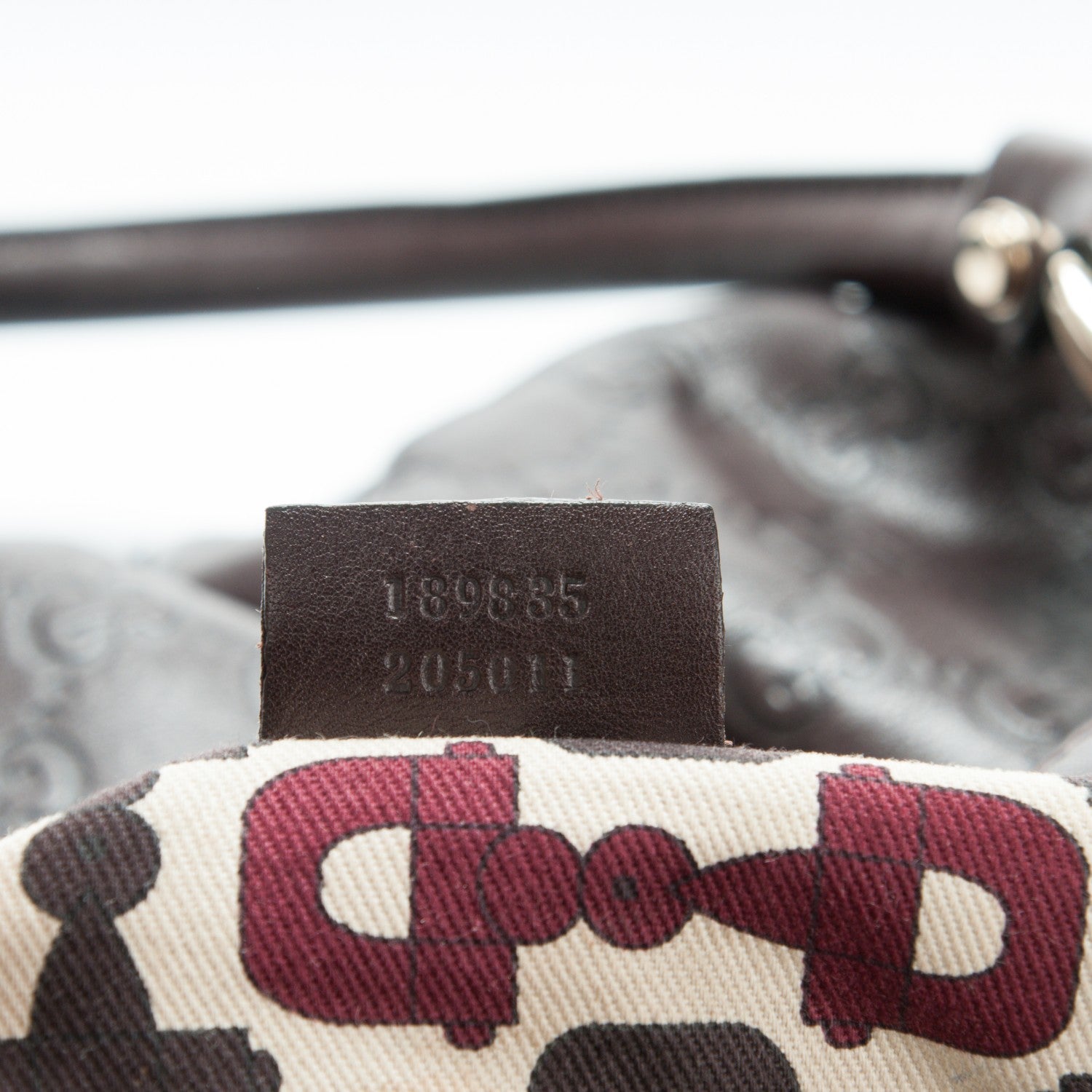 Gucci Guccissima Large D Gold Shoulder Bag Chocolate 7 of 7