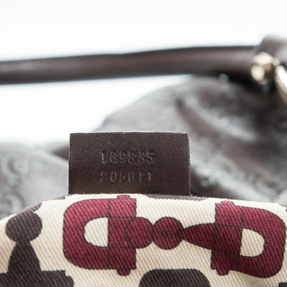 Gucci Guccissima Large D Gold Shoulder Bag Chocolate 7 of 7