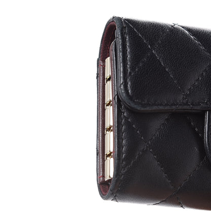 Chanel Lambskin Quilted 4 Key Holder Black 11 of 14