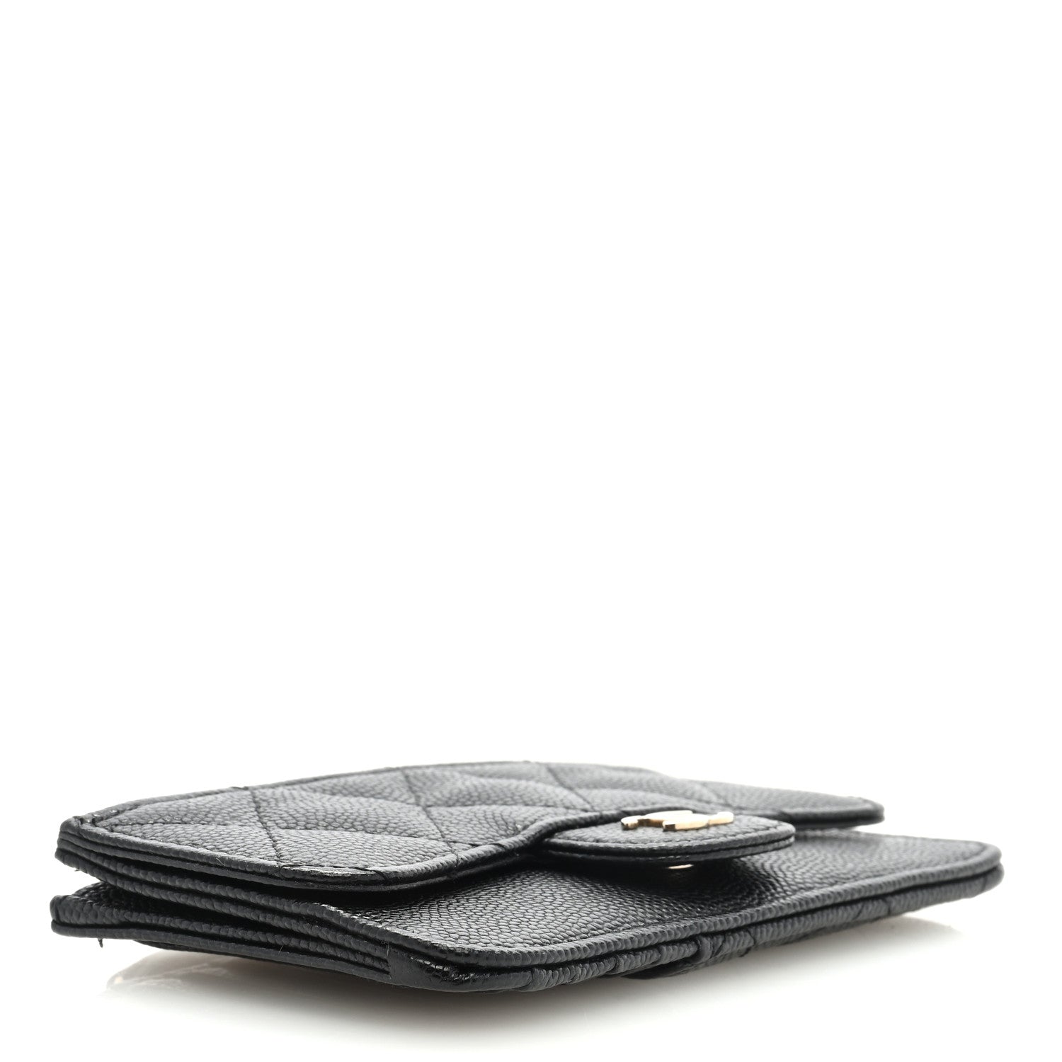 Chanel Caviar Quilted Flap Zip Card Holder Black 4 of 7