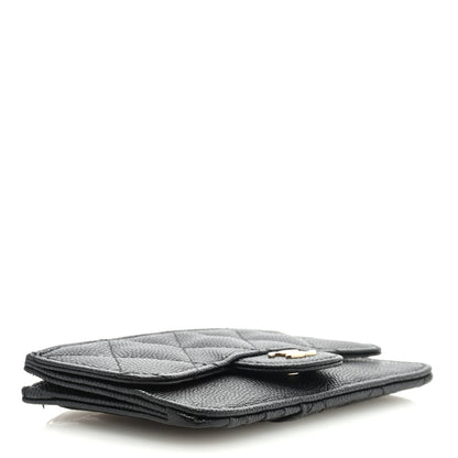 Chanel Caviar Quilted Flap Zip Card Holder Black 4 of 7