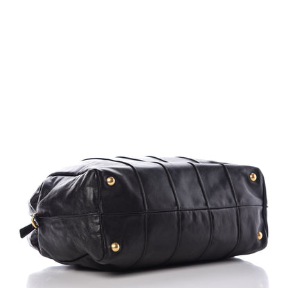Prada Soft Calf Shoulder Bag Black 4 of 9