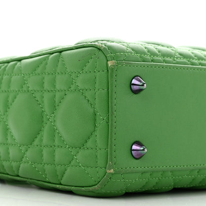 Christian Dior Lambskin Cannage Small Lady Dior Bright Green 9 of 15