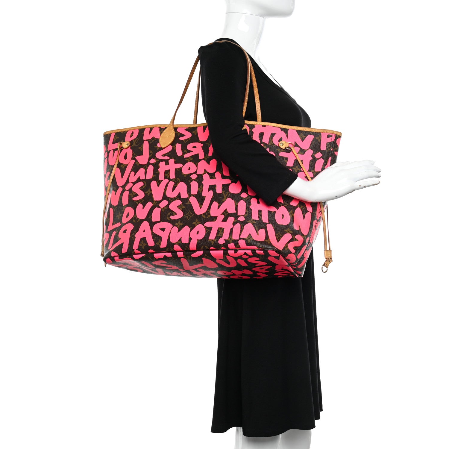 Louis Vuitton Monogram Graffiti Neverfull GM Fuchsia 2 of 19