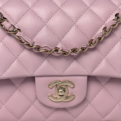 Chanel Caviar Quilted Medium Double Flap Light Pink 9 of 12