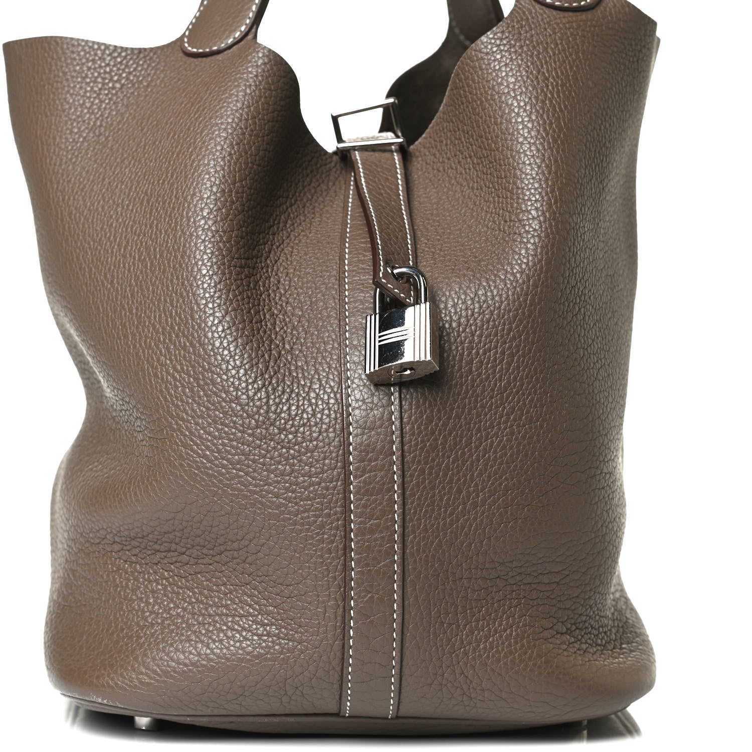 Hermes Taurillon Clemence Picotin Lock 26 GM Etoupe 7 of 14