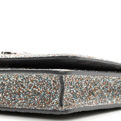 Jimmy Choo Glitter Palace Wallet On Chain Silver Multicolor 10 of 10