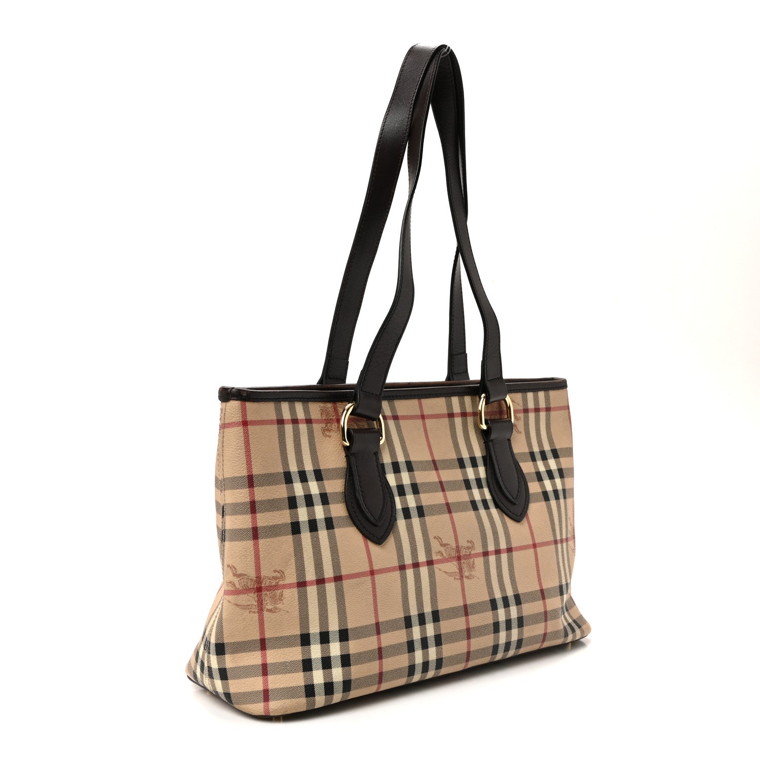 Burberry Haymarket Check Medium Regent Tote Chocolate 3 of 9