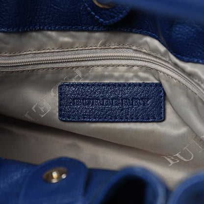 Burberry Grainy Calfskin Wilenmore Hobo Blue 5 of 12