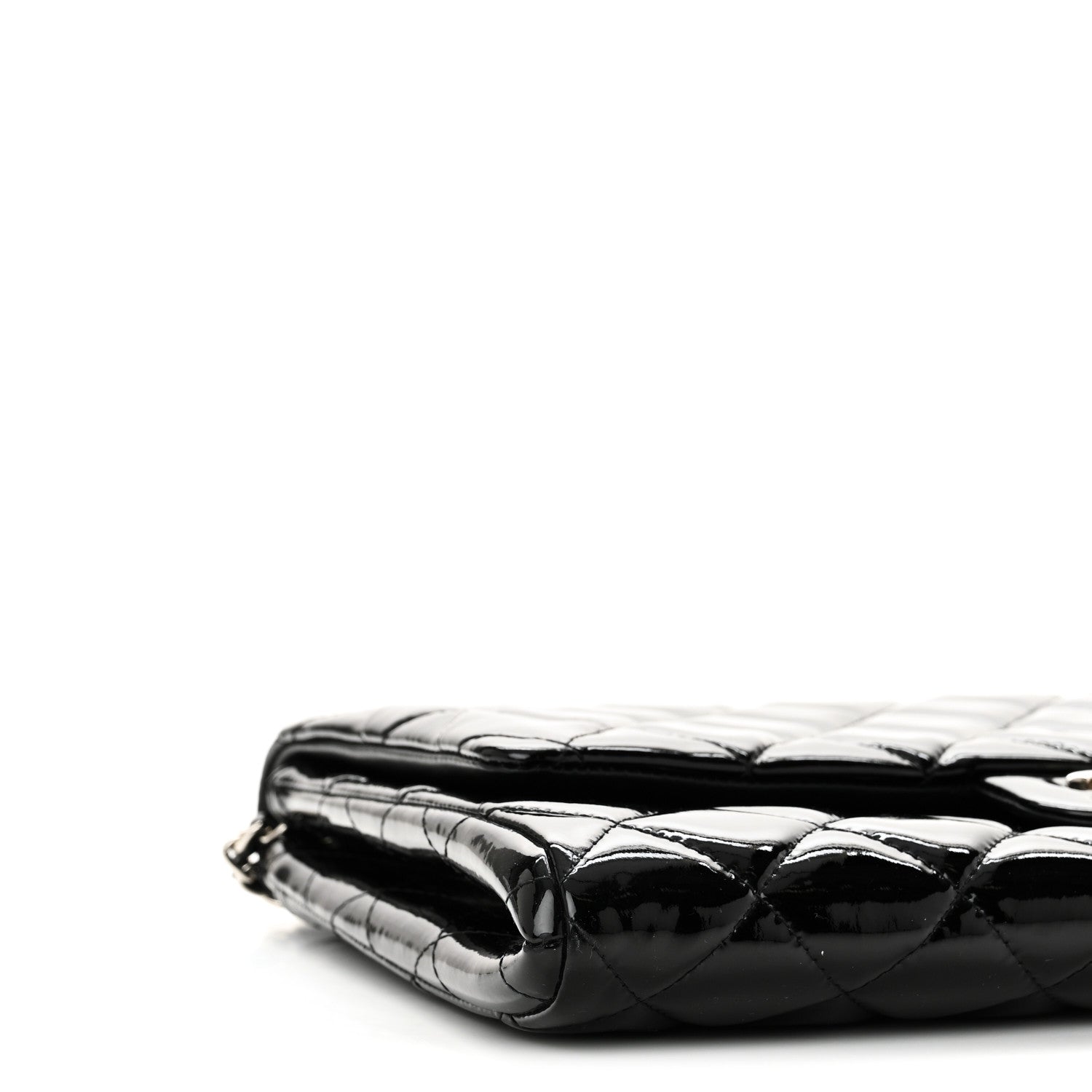 Chanel Patent Quilted Clutch with Chain Flap Black 9 of 10