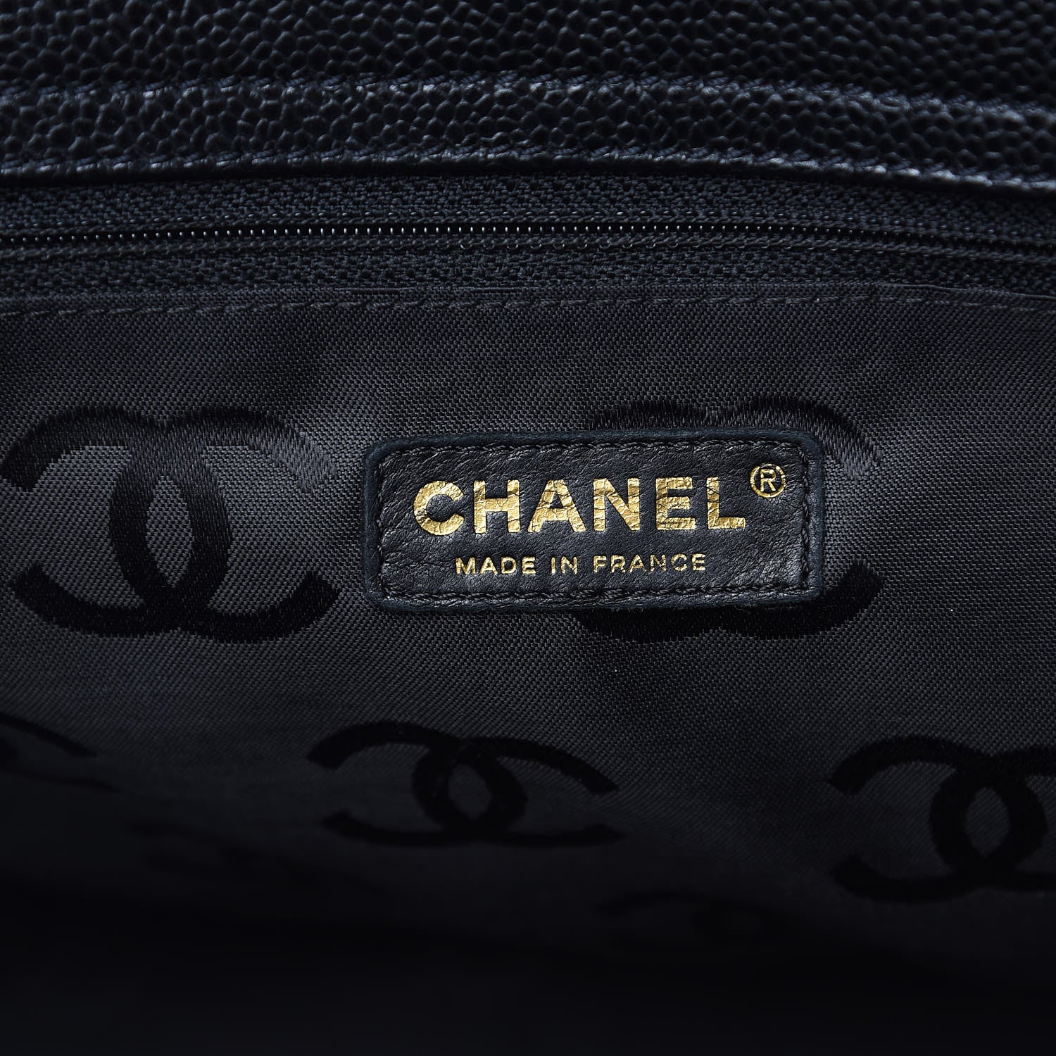 Chanel Caviar Large CC Shoulder Bag Black 6 of 13