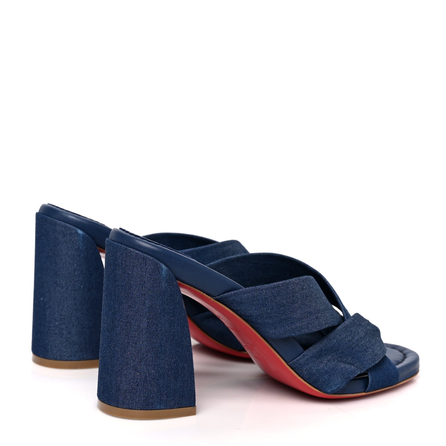 Christian Louboutin Denim Disco Club 85 Sandals 38 Blue 4 of 7