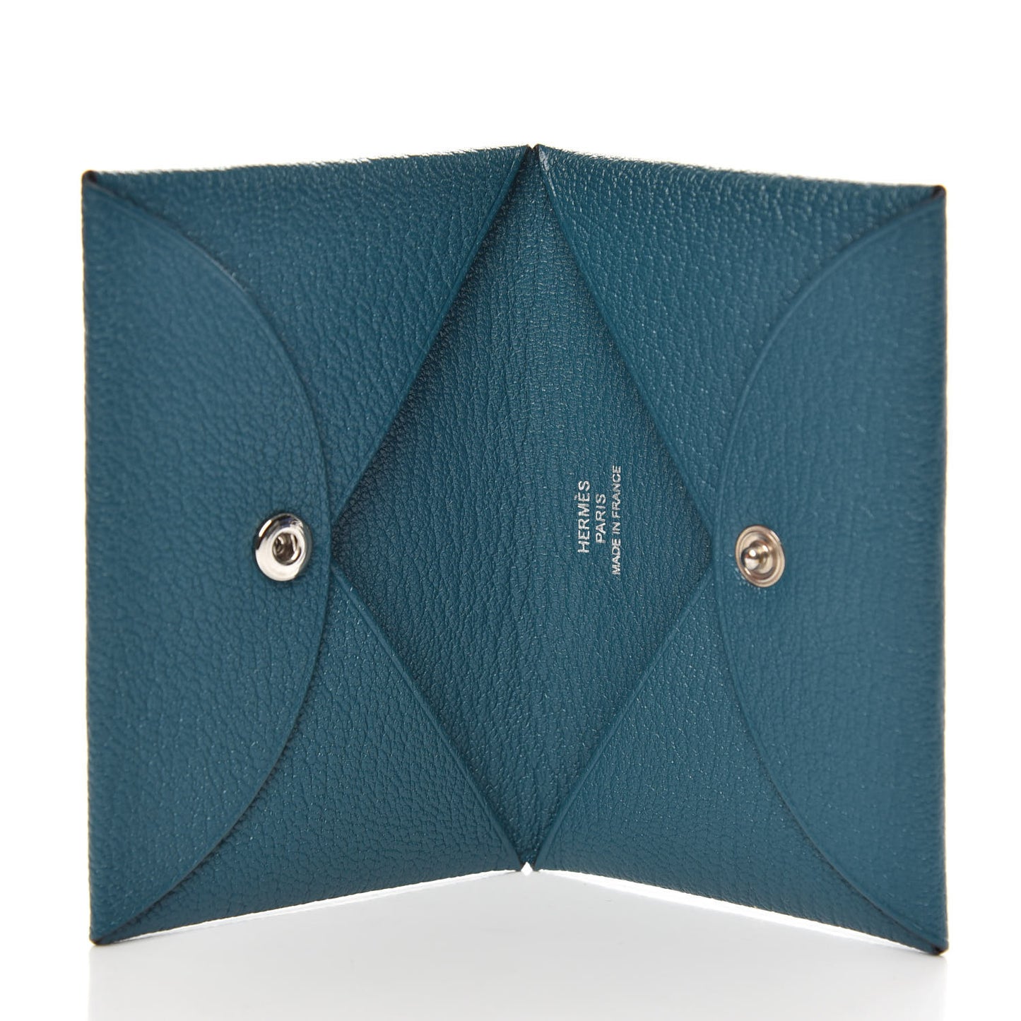 Chevre Mysore Calvi Card Case Vert Bosphore