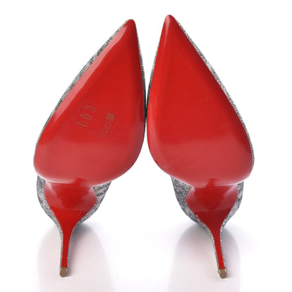 Christian Louboutin Glitter Sirene So Kate 120 Pumps 40.5 Silver 5 of 9