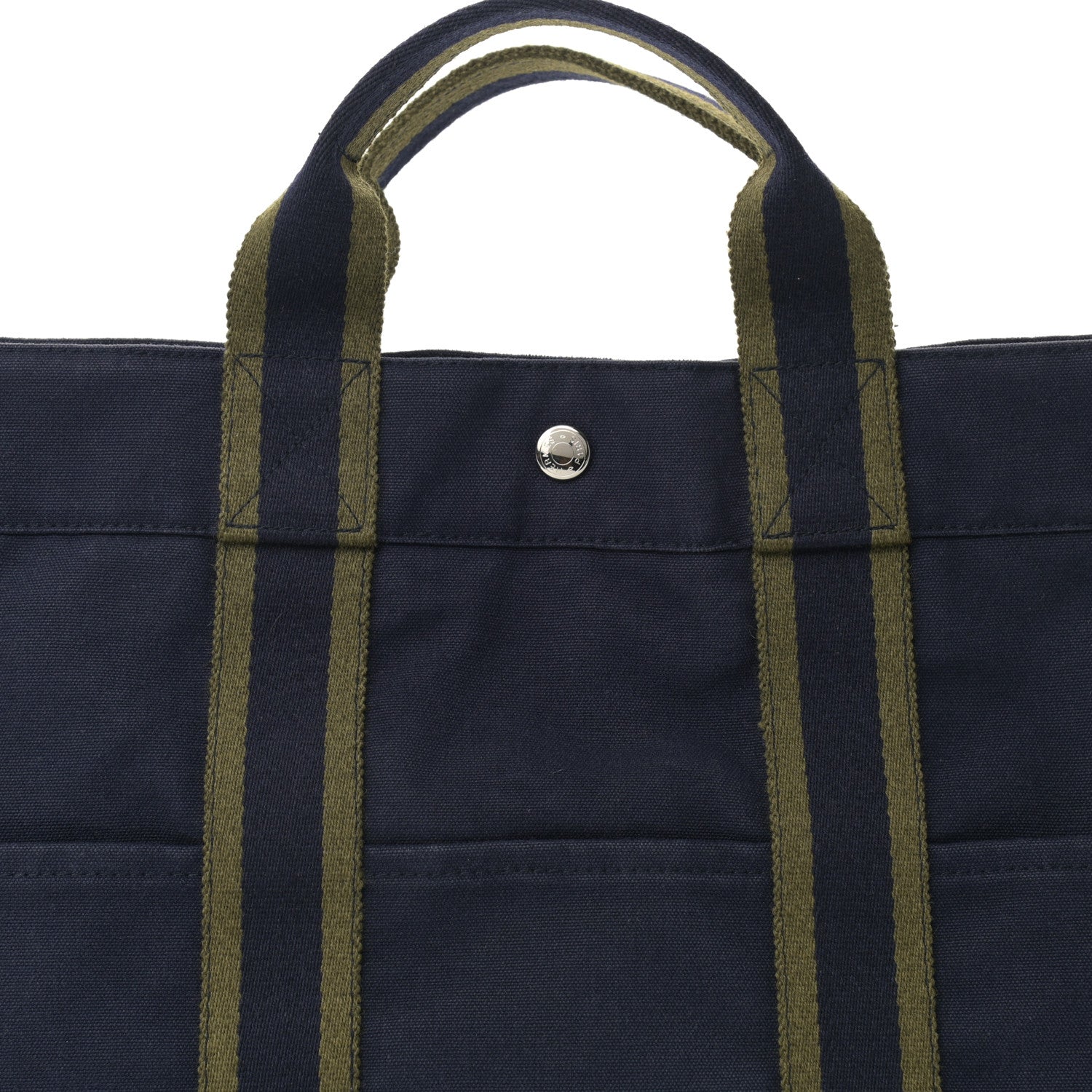 Hermes Canvas Herline GM Tote Navy 8 of 10