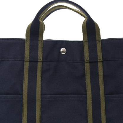Hermes Canvas Herline GM Tote Navy 8 of 10