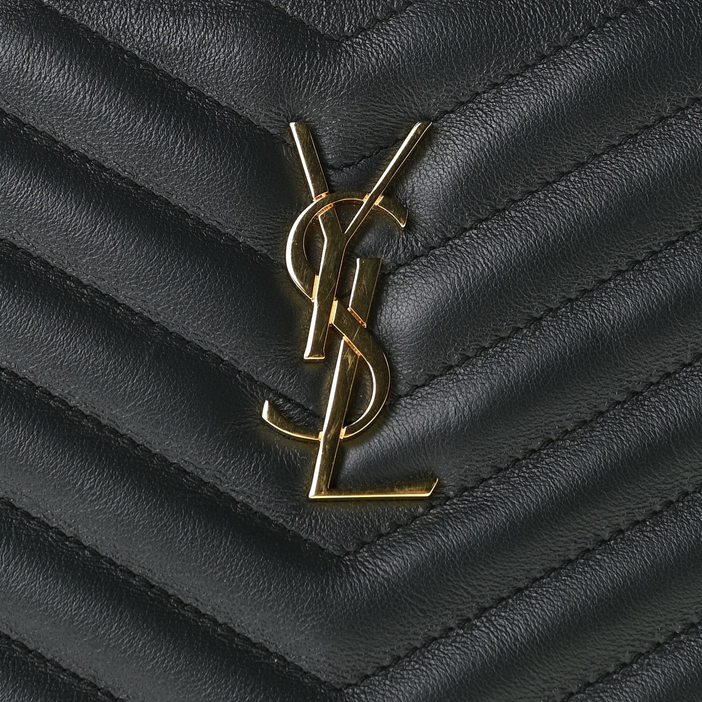 Calfskin Matelasse Chevron Monogram A5 Wristlet Black