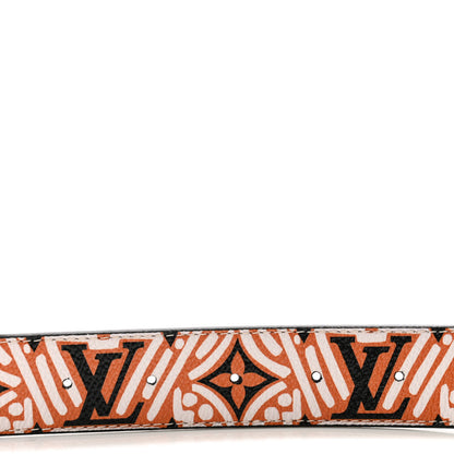 Louis Vuitton Monogram Crafty 30mm Iconic Reversible Belt Caramel Cream Black 5 of 5