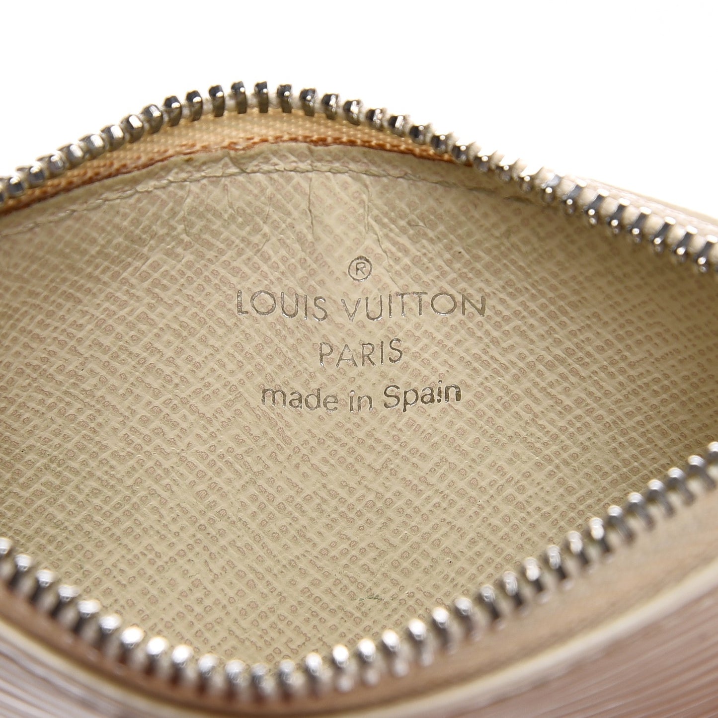 Epi Key Pouch Ivory