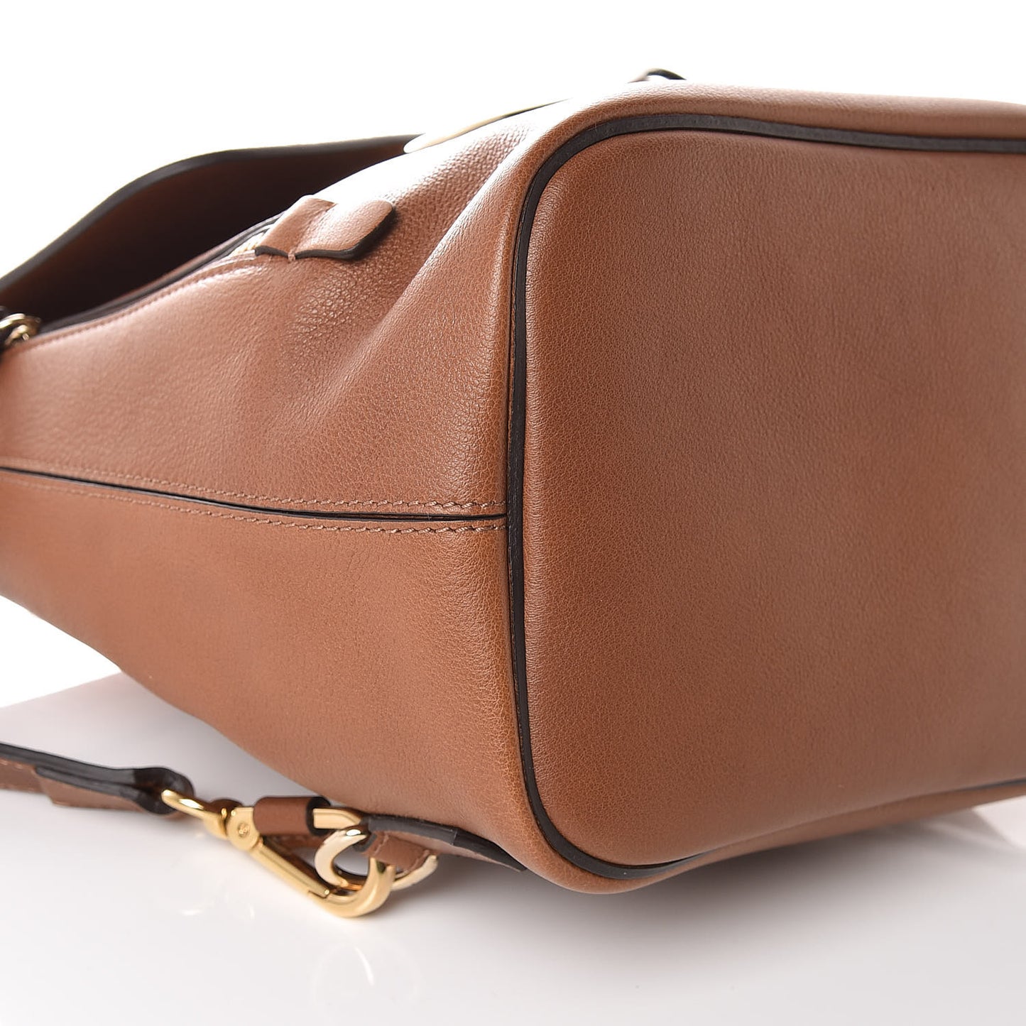 Suede Calfskin Small Faye Backpack Tan