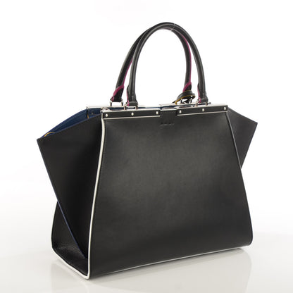 Fendi Vitello Dolce Shiny Nappa Petite 3Jours Tote Black Iris 3 of 7