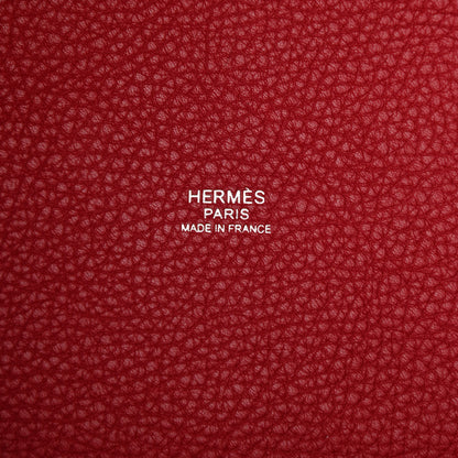Hermes Taurillon Clemence Picotin Lock 18 PM Rouge Grenat 5 of 11