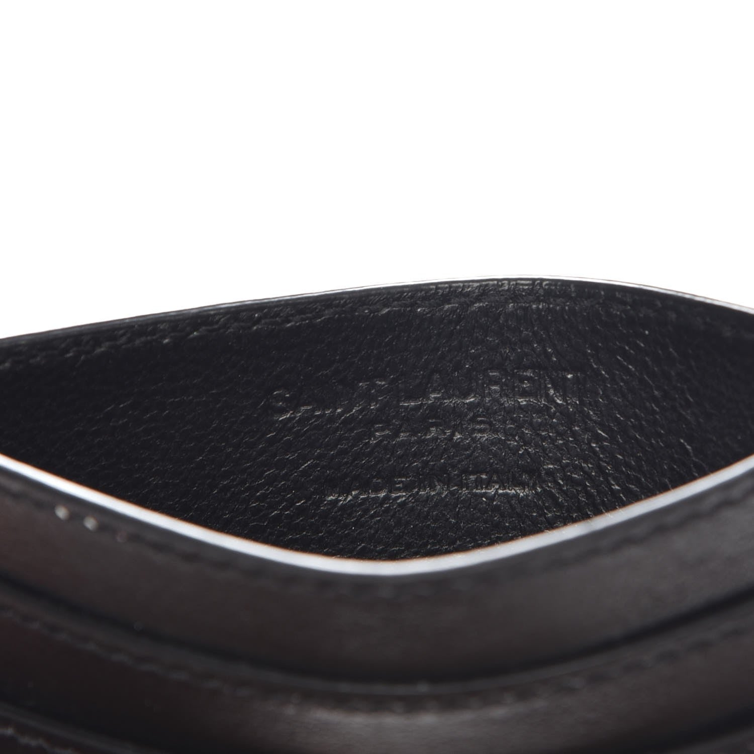 Saint Laurent Calfskin Multi Patch Credit Card Case Black 6 of 7